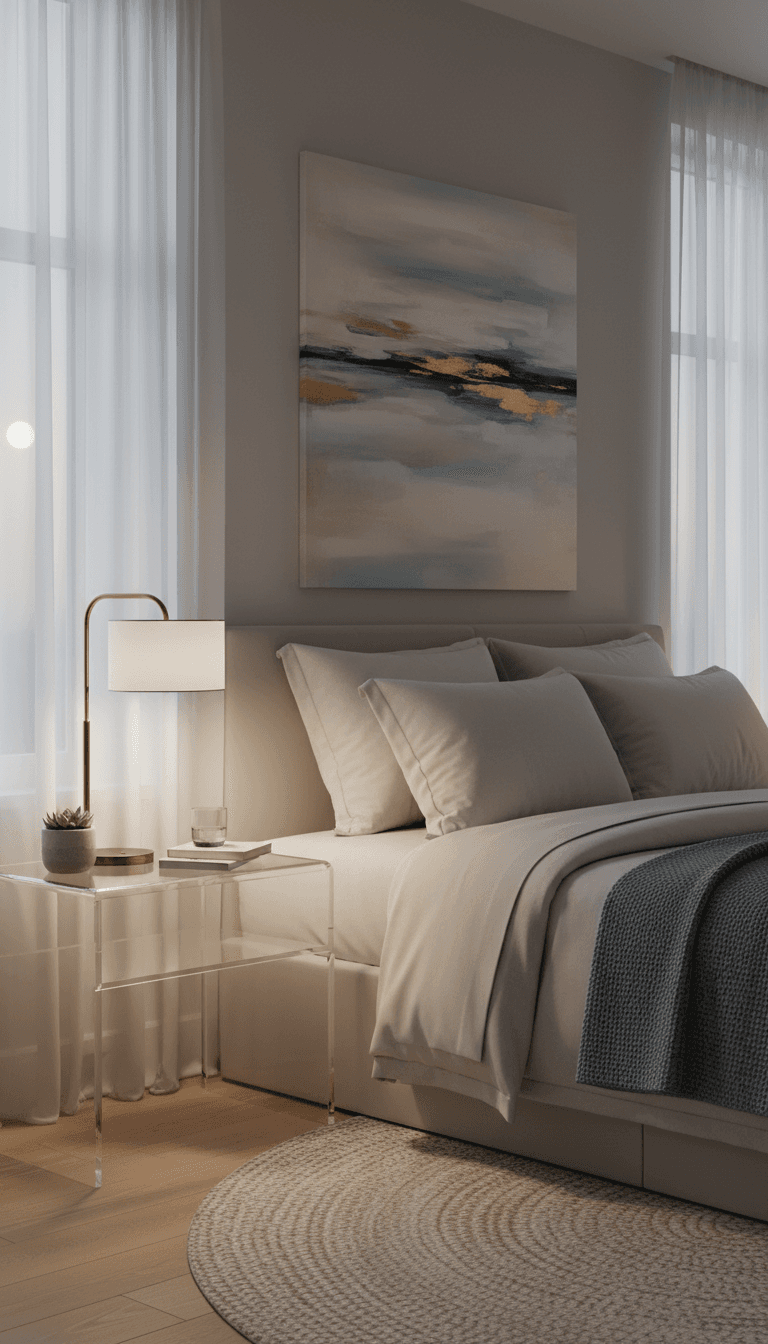 Bedroom corner dusted and organized