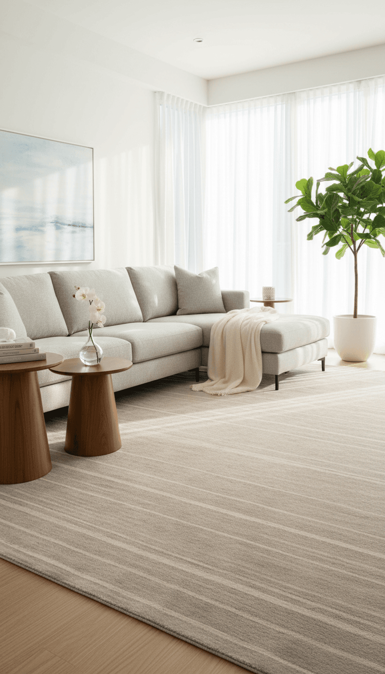 Living room after a thorough deep clean